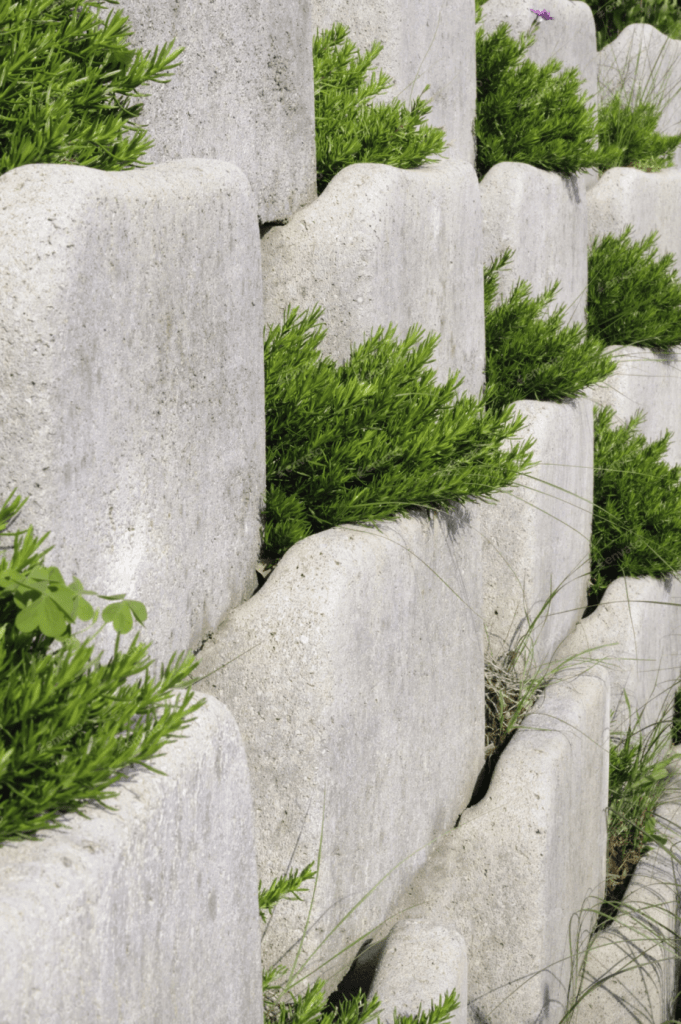 Concrete retaining wall in Roanoke, VA